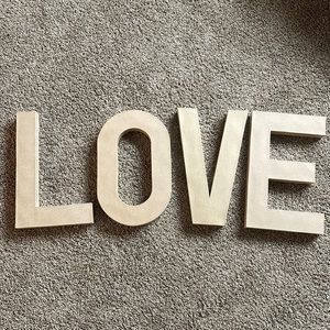 NWT Hobby Lobby Paper Mache Letters “LOVE”